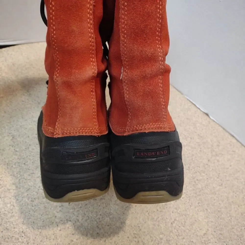 👍 Lands End Size 6 Boys Women's 7.5  EU 38 Red Boots A8